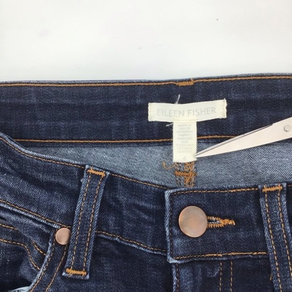 Eileen Fisher System Organic Cotton Dark Wash Skinny Jean Size 6 - Picture 5 of 13